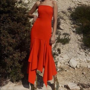 Gorgeous SOLACE London Red Strapless Gown
